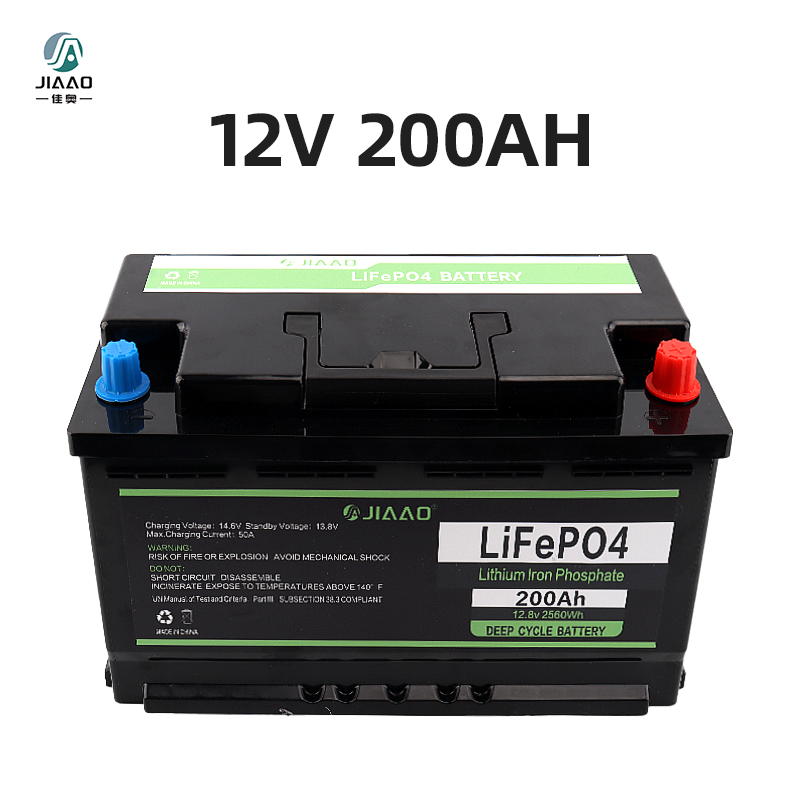 Batterie Li - ion phosphate ferrique Jiao ao\'Ao LiFePO 4 12V 100 / 200ah RV marine Deep cycle BMS Bluetooth Lithium Battery