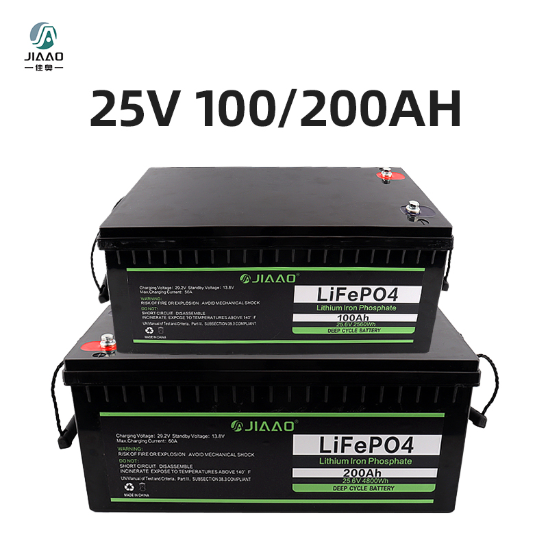 Batterie LiFePO4: batterie lithium - fer Bateria 25v 100 / 200ah, légère, 25v 100 / 200ah, pour une longue durée de vie du camping - car RV